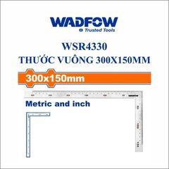 Thước góc vuông 300x150mm thân nhôm (hệ inch và mét) WADFOW WSR4330