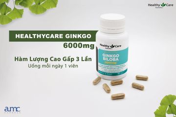 Viên uống bổ não Healthy Care Ginkgo Biloba 6000mg - Tăng cường trí nhớ và sức khỏe não bộ, 60 viên xuất xứ Úc