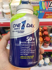 One A Day 50+ Viên Uống Bổ Sung Vitamin Tổng Hợp Cho Nam Giới Trên 50 Tuổi - 300 Viên Hỗ Trợ Sức Khỏe Tim Mạch và Xương Khớp