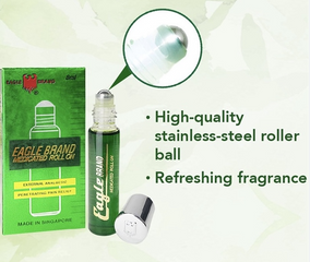 Dầu Gió Xanh Mỹ Dạng Lăn 8ml - Tinh Dầu Thiên Nhiên Giảm Đau, Thư Giãn Cơ Bắp, Tiện Lợi Mang Theo Ngày, Eagle Brand