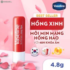 Son Dưỡng Môi Vaseline 4.8g - Chăm Sóc Môi Mềm Mại, Giảm Khô Nẻ, Bảo Vệ Tự Nhiên, Phù Hợp Mọi Loại Môi