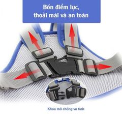 Đai Đi Xe Máy An Toàn Cho Bé 1-10 Tuổi - Đai Lưng Thoáng Khí Cải Tiến, Chắc Chắn Dùng Cho Xe Máy, Xe Đạp, Ngồi Trước/Sau