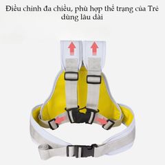 Đai Đi Xe Máy An Toàn Cho Bé 1-10 Tuổi - Đai Lưng Thoáng Khí Cải Tiến, Chắc Chắn Dùng Cho Xe Máy, Xe Đạp, Ngồi Trước/Sau