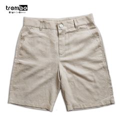 Quần Short Linen Nam TROMBE - Mềm Mịn, Thoáng Mát, Dáng Regular Fit Phù Hợp Du Lịch và Dã Ngoại
