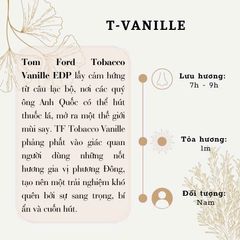 Nước Hoa Nam Tobacco Vanille 10ml - Hương Bí Ẩn Quyến Rũ, Sang Trọng - Quà Tặng Lý Tưởng Cho Phái Mạnh