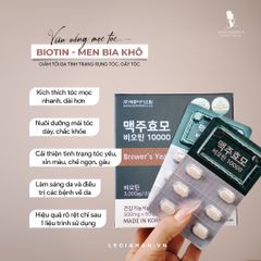 Viên Uống Hỗ Trợ Mọc Tóc Biotin Brewer's Yeast Sejong - Hộp 60 Viên, Giúp Tóc Khỏe, Giảm Rụng, Tăng Độ Dày Tóc