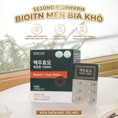 Viên Uống Hỗ Trợ Mọc Tóc Biotin Brewer's Yeast Sejong - Hộp 60 Viên, Giúp Tóc Khỏe, Giảm Rụng, Tăng Độ Dày Tóc