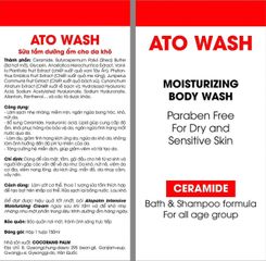 Sữa Tắm Ato Wash Làm Mềm Mịn Da - Giảm Ngứa, Cấp Ẩm Cho Da Khô - Hàn Quốc, 150ml