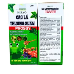 Siro Horyo Cao Lá Thường Xuân Prosby 100ml - Hỗ trợ giảm ho, viêm họng, viêm phế quản, tốt cho đường hô hấp tự nhiên