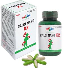 Viên uống Calci Nano K2 Mediphar - Bổ sung Canxi, Vitamin D3 & K2 cho trẻ em và người lớn, Hỗ trợ xương chắc khỏe - Lọ 120 viên