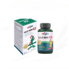 Viên uống Calci Nano K2 Mediphar - Bổ sung Canxi, Vitamin D3 & K2 cho trẻ em và người lớn, Hỗ trợ xương chắc khỏe - Lọ 120 viên