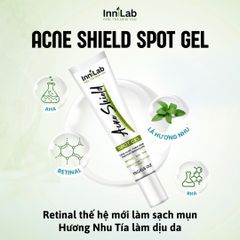Combo 2 Gel Chấm Mụn Acne Shield Spot Gel InniLab 15g - Hỗ Trợ Giảm Mụn và Mờ Thâm, Chăm Sóc Da Nhẹ Nhàng