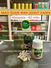 Niao Suan Wan - Viên Uống Hỗ Trợ Điều Trị Gout và Đau Khớp - Hộp 40 Viên Chiết Xuất Từ Hồng Sâm, Nấm Linh Chi