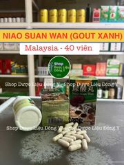 Niao Suan Wan - Viên Uống Hỗ Trợ Điều Trị Gout và Đau Khớp - Hộp 40 Viên Chiết Xuất Từ Hồng Sâm, Nấm Linh Chi