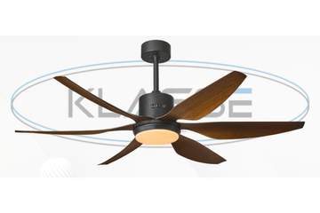 Quạt trần đèn Klasse 58KSA 902 - Động cơ 55W, 6 cánh nhựa, đèn LED 24W tiết kiệm điện, điều khiển 6 chế độ linh hoạt