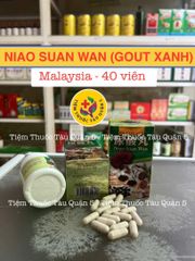 Viên Hỗ Trợ Giảm Gout Niao Suan Wan (Gout Xanh) - Hỗ Trợ Đau Khớp, 40 Viên Xuất Xứ Malaysia