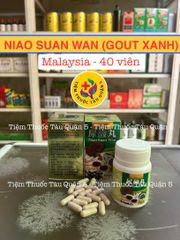 Viên Hỗ Trợ Giảm Gout Niao Suan Wan (Gout Xanh) - Hỗ Trợ Đau Khớp, 40 Viên Xuất Xứ Malaysia