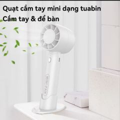 Quạt Cầm Tay Mini QT10 Không Cánh USB - Thiết Kế Dễ Thương, Độ Ồn Thấp, Pin 800mAh, Có Giá Đỡ Điện Thoại