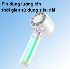 Quạt Cầm Tay Mini QT10 Không Cánh USB - Thiết Kế Dễ Thương, Độ Ồn Thấp, Pin 800mAh, Có Giá Đỡ Điện Thoại