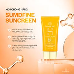 Kem Chống Nắng Sumdfine SPF 50 PA+++ - Bảo Vệ Da Toàn Diện, Kiểm Soát Nhờn, Dưỡng Ẩm Tự Nhiên, Phù Hợp Cho Da Nhạy Cảm