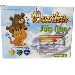 Men Vi Sinh Bacilus Sữa Non Bổ Sung Kẽm - Hỗ Trợ Tiêu Hóa, Tăng Cường Sức Khỏe, Hộp 20 Gói x 3g từ Dược Phẩm Hải Linh