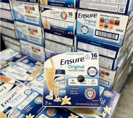 Sữa Dinh Dưỡng Ensure Nước Thùng 16 Chai - Hỗ Trợ Tăng Cường Sức Khỏe Giành Cho Người Lớn Và Trẻ Em, Hương Vị Ngon, Giá Hợp Lý