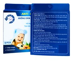 Miếng Dán Giảm Ho Anti-Cough Từ Thảo Dược Tự Nhiên - Hỗ Trợ Giảm Ho, Nghẹt Mũi, Dễ Dàng Sử Dụng - Hộp 6PC