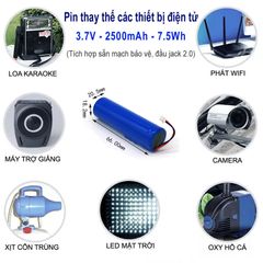 Pin Sạc 18650 3.7V Mới 100% Có Mạch Bảo Vệ - Pin Điện Tử An Toàn Dùng Cho Thiết Bị Điện Tử