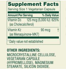 Viên uống bổ sung Vitamin K2+D3 Spring Valley 90 viên - Hỗ trợ sức khỏe xương và tim mạch - Sản phẩm nhập khẩu Mỹ