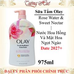 Sữa Tắm Dưỡng Ẩm Olay Body Wash - 975ml, Hương Thơm Quyến Rũ, Dưỡng Da Mềm Mại, Chiết Xuất Tự Nhiên, Phù Hợp Mọi Loại Da