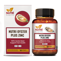 Viên Tinh Chất Hàu New Zealand NUTRI OYSTER PLUS ZINC - Tăng cường sức khỏe và sinh lý nam giới, 30 viên nang mềm