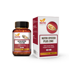 Viên Tinh Chất Hàu New Zealand NUTRI OYSTER PLUS ZINC - Tăng cường sức khỏe và sinh lý nam giới, 30 viên nang mềm