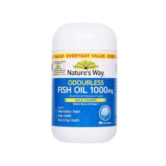 Dầu cá Nature's Way Không Mùi 1000mg - Bổ sung EPA, DHA hỗ trợ mắt và não bộ, Ống 80 viên Nhập Khẩu Chính Ngạch từ Úc