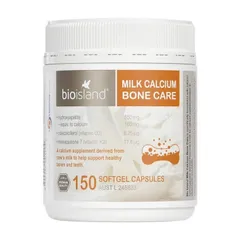Viên uống canxi sữa Bio Island Milk Calcium hỗ trợ xương chắc khỏe - 150 viên, bổ sung canxi tự nhiên cho trẻ em và người lớn