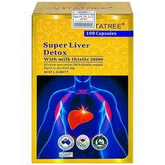 Viên Uống Giải Độc Gan Vitatree Super Liver Detox 100 Viên - Hỗ Trợ Bảo Vệ Gan, Giảm Tổn Thương, Nhập Khẩu Úc