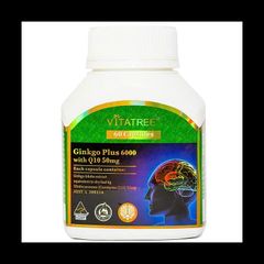 [CÒN 1] Viên uống bổ não Vitatree Ginkgo Plus 6000 with Q10 50mg hộp 60 viên 277792