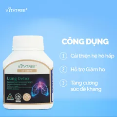 Viên Uống Bổ Phổi Vitatree Lung Detox 60 Viên - Hỗ Trợ Thải Độc Phổi, Tăng Cường Miễn Dịch Hệ Hô Hấp, Hàng Nhập Khẩu Chính Ngạch