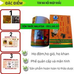 Hỗ Trợ Ho KeLing Dan - Thiên Nhật Hồng Tem Nai Nổi 30 Viên - Giải Pháp Giảm Ho Hiệu Quả, Bảo Vệ Sức Khỏe Từ Thiên Nhiên