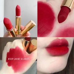 Son Gucci 509 Janie Scarlet 3.5G - Son Môi Matte Đỏ Quyến Rũ, Thiết Kế Sang Trọng và Đẳng Cấp, Dưỡng ẩm Sâu, Bám Màu Lâu Dài