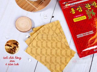 Cao Dán Hồng Sâm Himena Túi Đỏ 20 Miếng (Vàng) - Giảm Đau, Tăng Cường Sức Khỏe - Sản Phẩm Đến Từ Nhật Bản