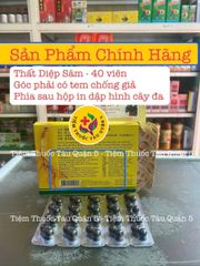 Viên uống Thất Diệp Sâm 40 viên - Hỗ trợ giảm đau nhức xương khớp, chính hãng từ Malaysia, công thức tự nhiên