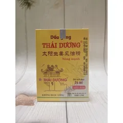 Dầu Gừng Thái Dương 24ml - Giảm Đau, Chống Viêm, Hỗ Trợ Cảm Cúm - Sản Phẩm Tự Nhiên Dành Cho Người Lớn và Vận Động Viên
