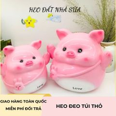 Heo đất tiết kiệm đeo túi thỏ