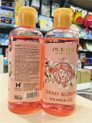 Sữa tắm Purite 250ml Hoa Anh Đào - Chiết Xuất Tự Nhiên, Làm Sạch & Dưỡng Ẩm, Hương Thơm Nhẹ Nhàng, Phù Hợp Mọi Loại Da