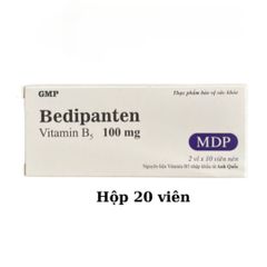 Viên uống bổ sung Vitamin B5 B1 Bedipanthen - Hỗ trợ làm đẹp da, giảm mụn, ngăn rụng tóc - Hộp 20 viên
