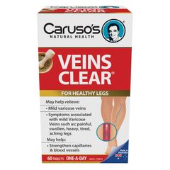 Viên Uống Hỗ Trợ Suy Giãn Tĩnh Mạch Caruso'S Veins Clear 60 Viên 296542