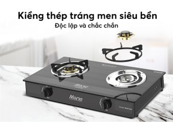 Bếp Gas Đôi Dương Kính SUNHOUSE MMB3568 - Kiềng Tráng Men, Đầu Đốt Đồng, Tiết Kiệm Gas - Đánh Lửa Magneto Bền Bỉ