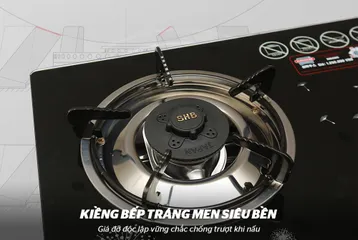 Bếp Gas Dương Kính Sunhouse SHB3365 - Tiết Kiệm Gas, Hệ Thống Đánh Lửa Magneto, Đầu Đốt Đồng, Bảo Hành 12 Tháng
