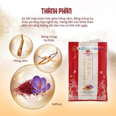 Nước Hồng Sâm Đông Trùng Saffron Gold HanKwanJang - 60 Gói Tăng Cường Miễn Dịch, Bổ Sung Năng Lượng, Dễ Uống