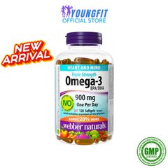 Viên Uống Dầu Cá Omega 3 900mg Webber Naturals - Hỗ Trợ Sức Khỏe Tim Mạch - Hộp 80 Viên - Sản Phẩm Từ Canada